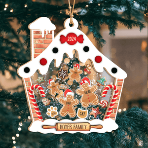 GeckoCustom Personalized Gingerbread House Family Shaker Ornament Christmas Gift HO82 893188