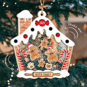 GeckoCustom Personalized Gingerbread House Family Shaker Ornament Christmas Gift HO82 893188