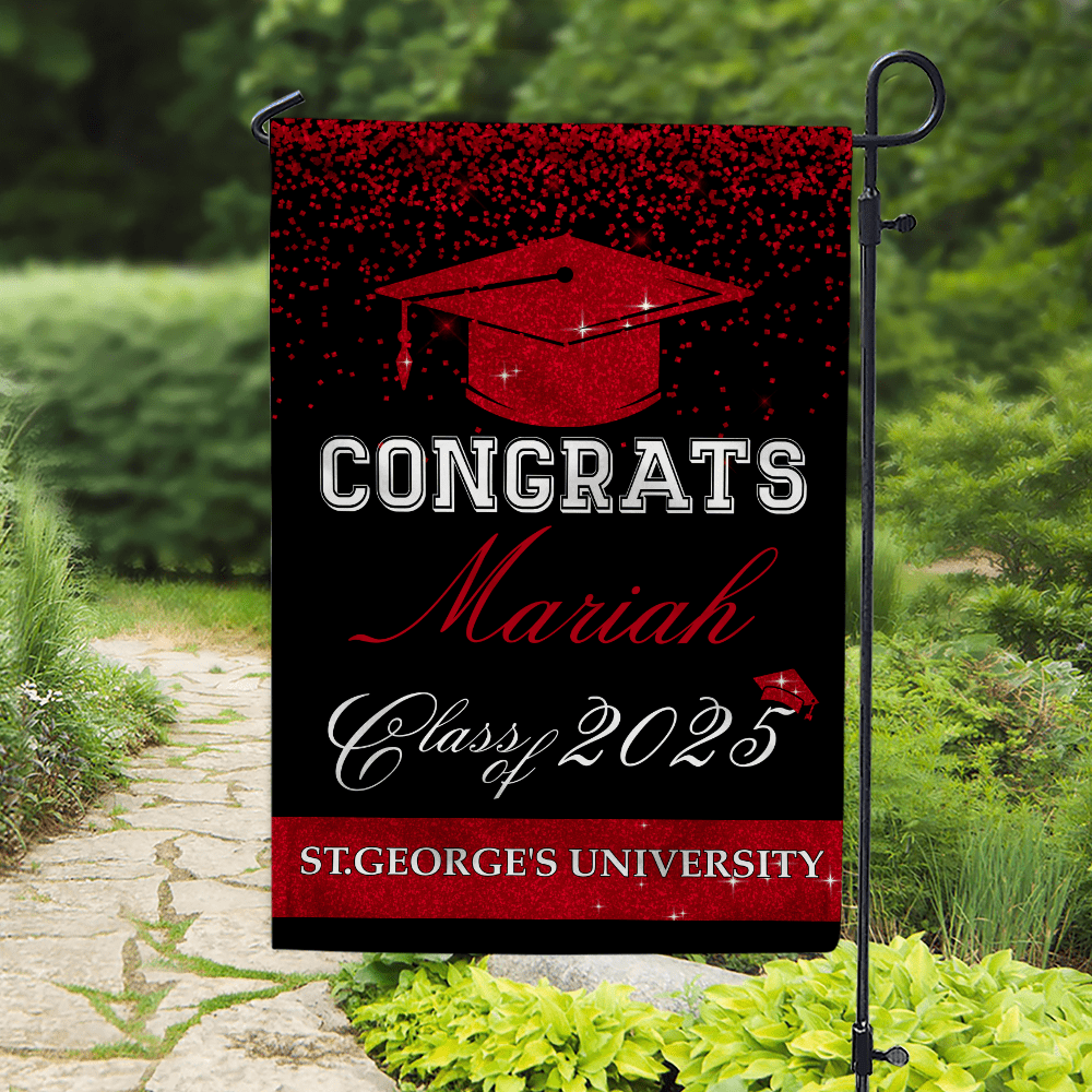 GeckoCustom Personalized Graduation Senior Class of 2025 Garden Flag 12"x18"