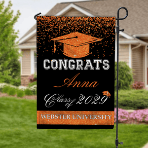 GeckoCustom Personalized Graduation Senior Class of 2025 Garden Flag 12"x18"