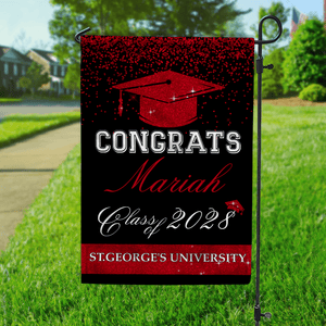 GeckoCustom Personalized Graduation Senior Class of 2025 Garden Flag 12"x18"