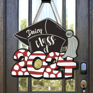 GeckoCustom Personalized Graduation Wooden Door Sign, Custom Doorsign HN590