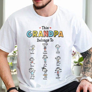 GeckoCustom Personalized Grandma, Grandpa Belongs To Funny Kids Shirt LM32 893109