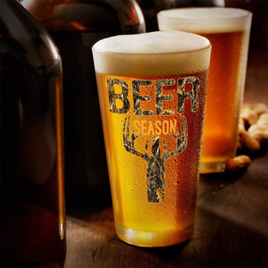 GeckoCustom Personalized Hunting Beer Season Print Beer Glass N304 HO82 893190 16oz / 1 side