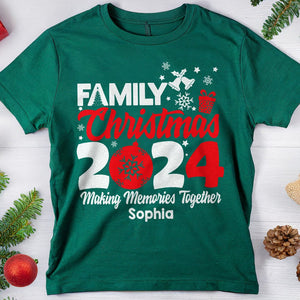 GeckoCustom Personalized Name Family Christmas 2024 Making Memories Together Shirts TH10 891757