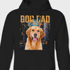 GeckoCustom Personalized Photo Retro Vintage Dog Portrait Shirt DA199 889681 Pullover Hoodie / Black Colour / S
