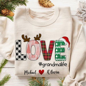 GeckoCustom Personalized Text Love Sweatshirt Mimi Applique And Grandkids - Best Gift For Family, Lover, Christmas Idea Gift HO82 891729