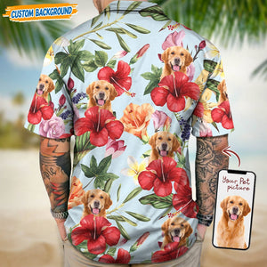 GeckoCustom Personalized Upload Dog Cat Photo Hawaiian Shirt T368 889432