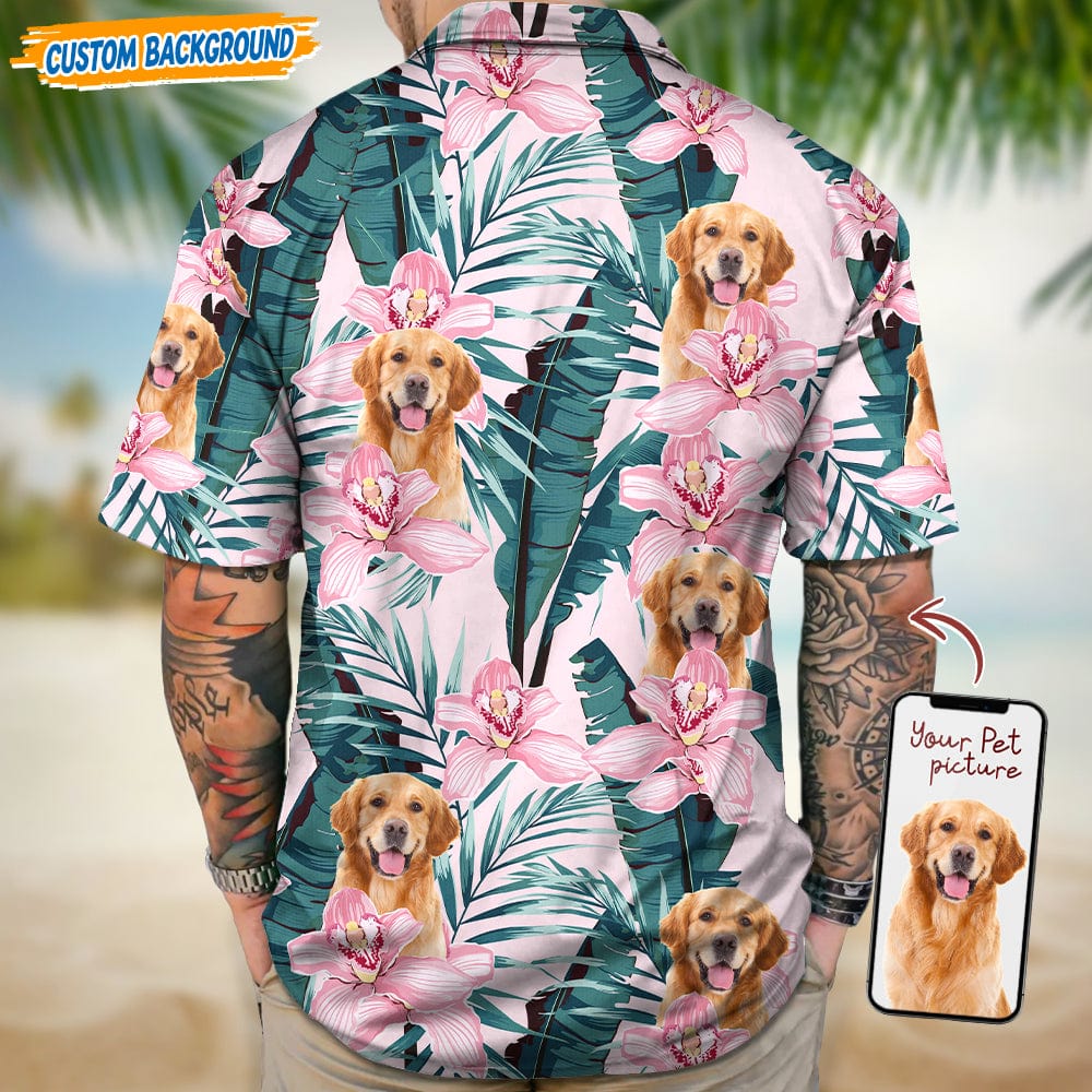 GeckoCustom Personalized Upload Dog Cat Photo Hawaiian Shirt T368 889434