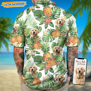 GeckoCustom Personalized Upload Dog Cat Photo Hawaiian Shirt T368 889442