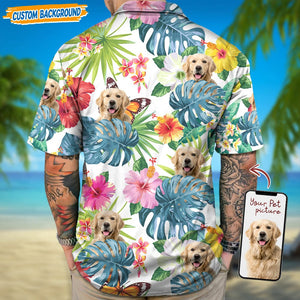 GeckoCustom Personalized Upload Dog Cat Photo Hawaiian Shirt T368 889448