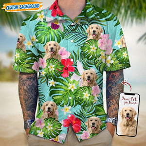 GeckoCustom Personalized Upload Dog Cat Photo Hawaiian Shirt T368 889450