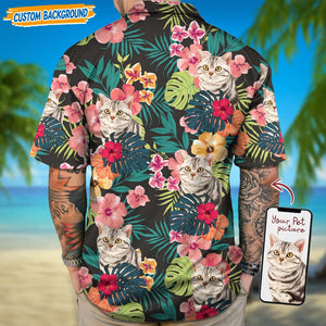 GeckoCustom Personalized Upload Dog Cat Photo Hawaiian Shirt T368 889456