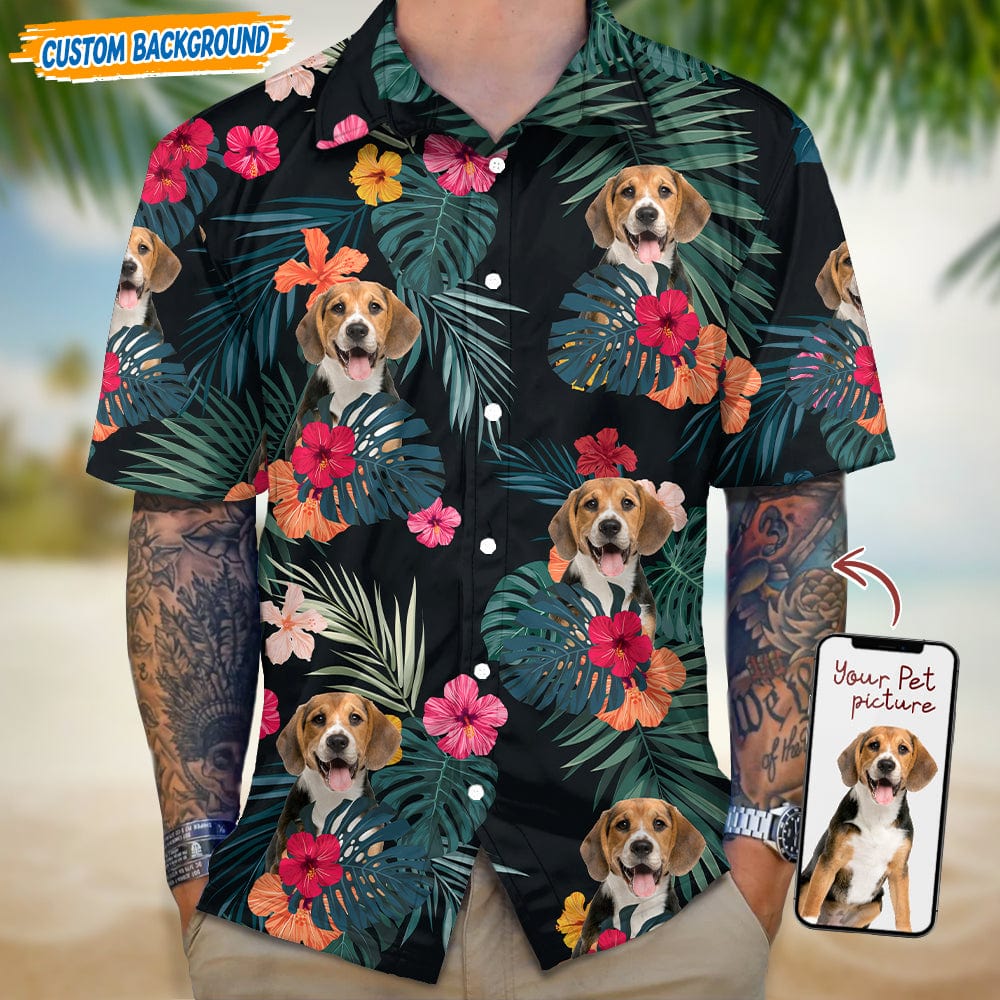 GeckoCustom Personalized Upload Dog Cat Photo Hawaiian Shirt T368 889458