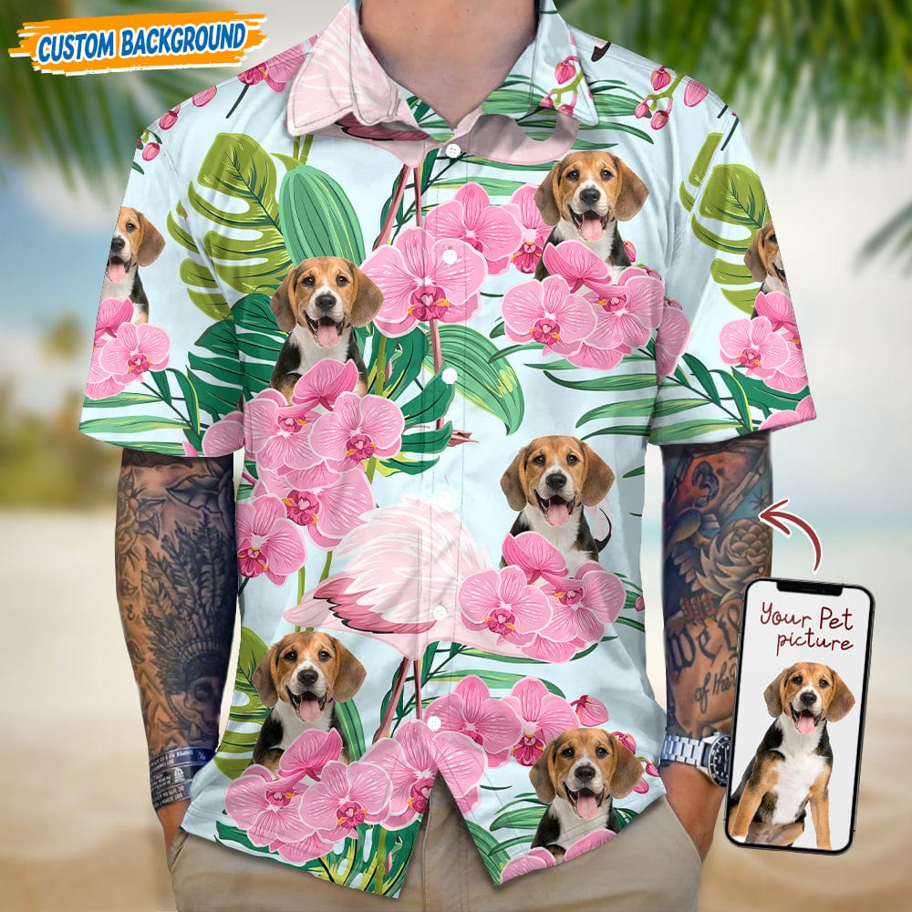 GeckoCustom Personalized Upload Dog Cat Photo Hawaiian Shirt T368 889460