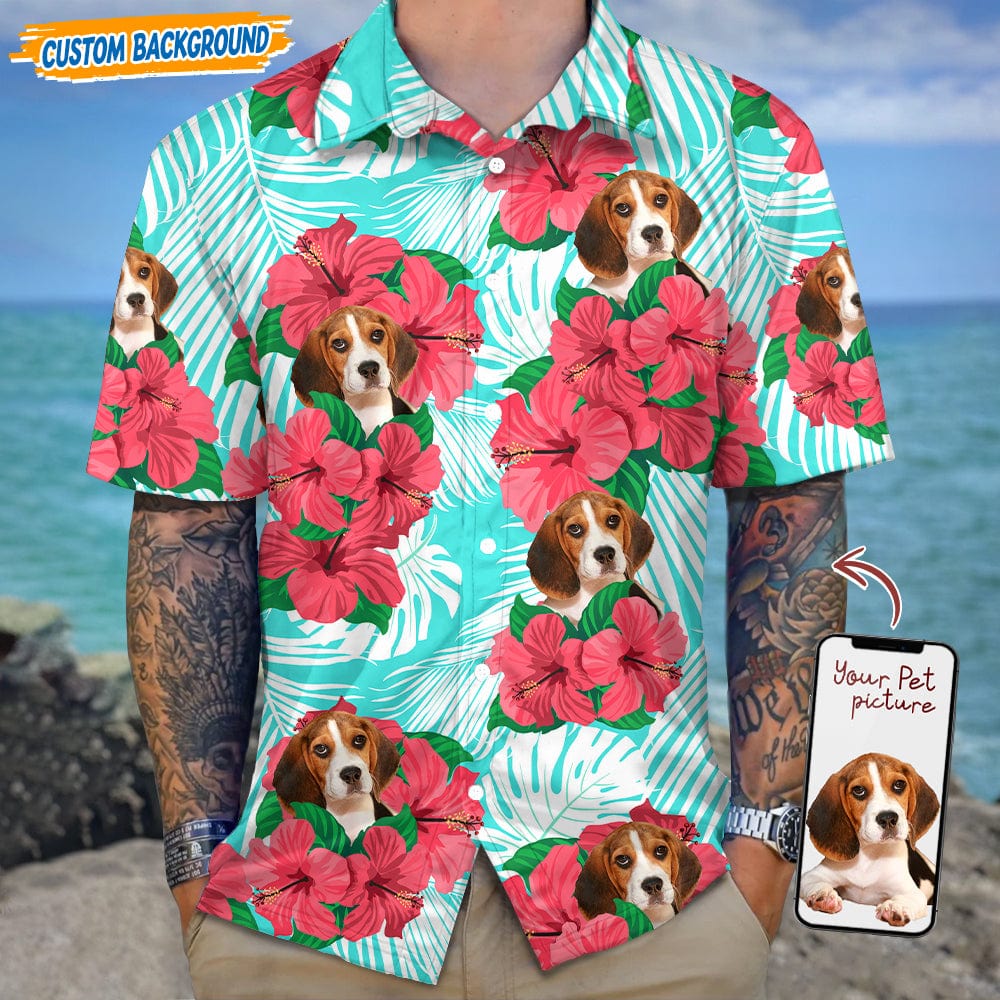 GeckoCustom Personalized Upload Dog Cat Photo Hawaiian Shirt T368 889468