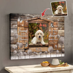 GeckoCustom Personalized Upload Photo Loss Dog/Cat Canvas HN590