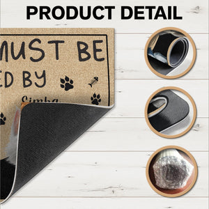 GeckoCustom Personalized Visitors Must Be Approved By This Cat, Gift For Cat Lovers Doormat HO82 893506