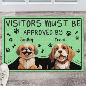 GeckoCustom Personalized Visitors Must Be Approved By This Dog, Gift For Dog Lovers Doormat HO82 893508