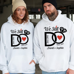 GeckoCustom Personalized We Still Do Wedding Anniversary Couple Bright Sweatshirt HO82 893360 Pullover Hoodie / sport grey / S