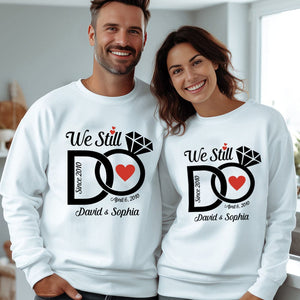 GeckoCustom Personalized We Still Do Wedding Anniversary Couple Bright Sweatshirt HO82 893360