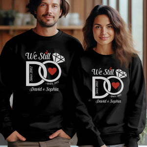 GeckoCustom Personalized We Still Do Wedding Anniversary Couple Dark Sweatshirt HO82 893364