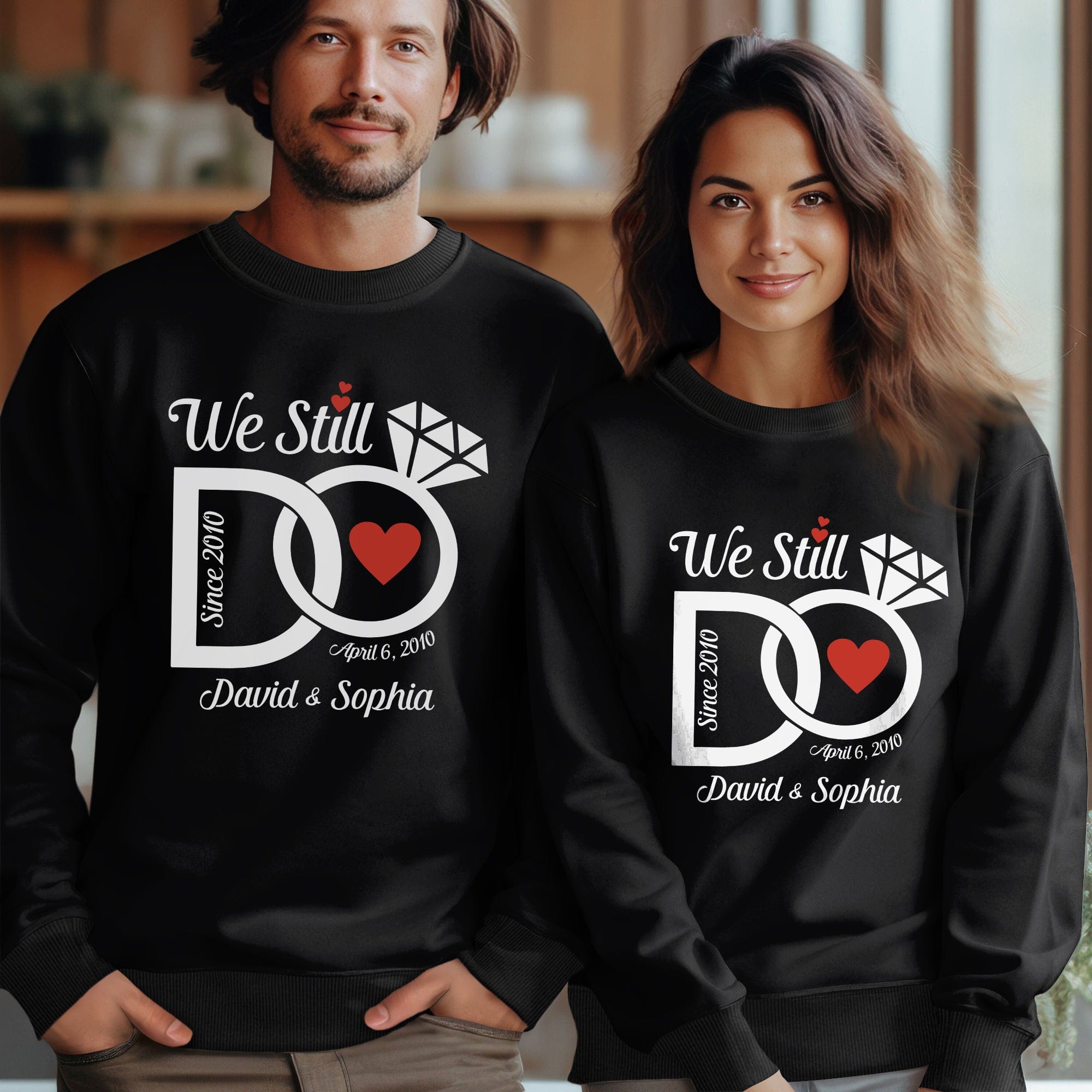 GeckoCustom Personalized We Still Do Wedding Anniversary Couple Dark Sweatshirt HO82 893364