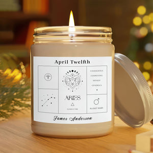 GeckoCustom Personalized Zodiac & Astrology Sign Gift Scented Candle LM32 893101