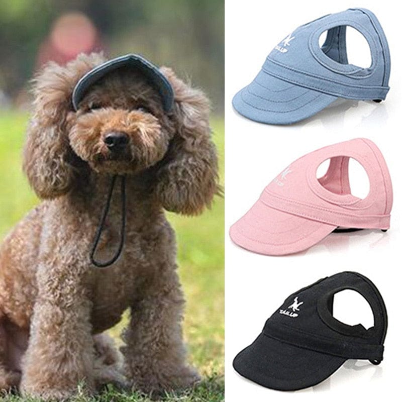 GeckoCustom Pet Baseball Caps Cute Dog Sun Hats Puppy Wear-resistant Peaked Cap Summer Outdoor Sun-proof Universal Solid Oxford Caps