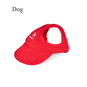 GeckoCustom Pet Baseball Caps Cute Dog Sun Hats Puppy Wear-resistant Peaked Cap Summer Outdoor Sun-proof Universal Solid Oxford Caps B-red / XS