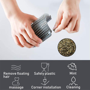 GeckoCustom Pet Brush Comb Play Cat Toy Softer Cat Self Groomer Massage Comb with Catnip Cat Face Scratcher for Kitten Puppy Cat Accessories