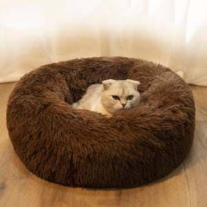 GeckoCustom Pet Dog Bed Comfortable Donut Cuddler Round Dog Kennel Ultra Soft Washable Dog and Cat Cushion Bed Winter Warm Sofa hot sell