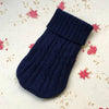 GeckoCustom Pet Dog Cat Clothing Winter Autumn Warm Cat Knitted Sweater Jumper Puppy Pug Coat Clothes Pullover Knitted Shirt Kitten Clothes Navy / XS / China