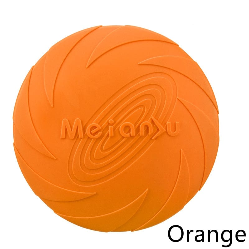 GeckoCustom Pet Dog Flying Disk Toy Silicone Material Environmentally Friendly Anti-Chew Dog Puppy Interactive Training Pet Supplies Orange / 15CM