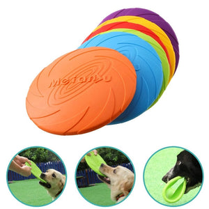 GeckoCustom Pet Dog Flying Disk Toy Silicone Material Environmentally Friendly Anti-Chew Dog Puppy Interactive Training Pet Supplies