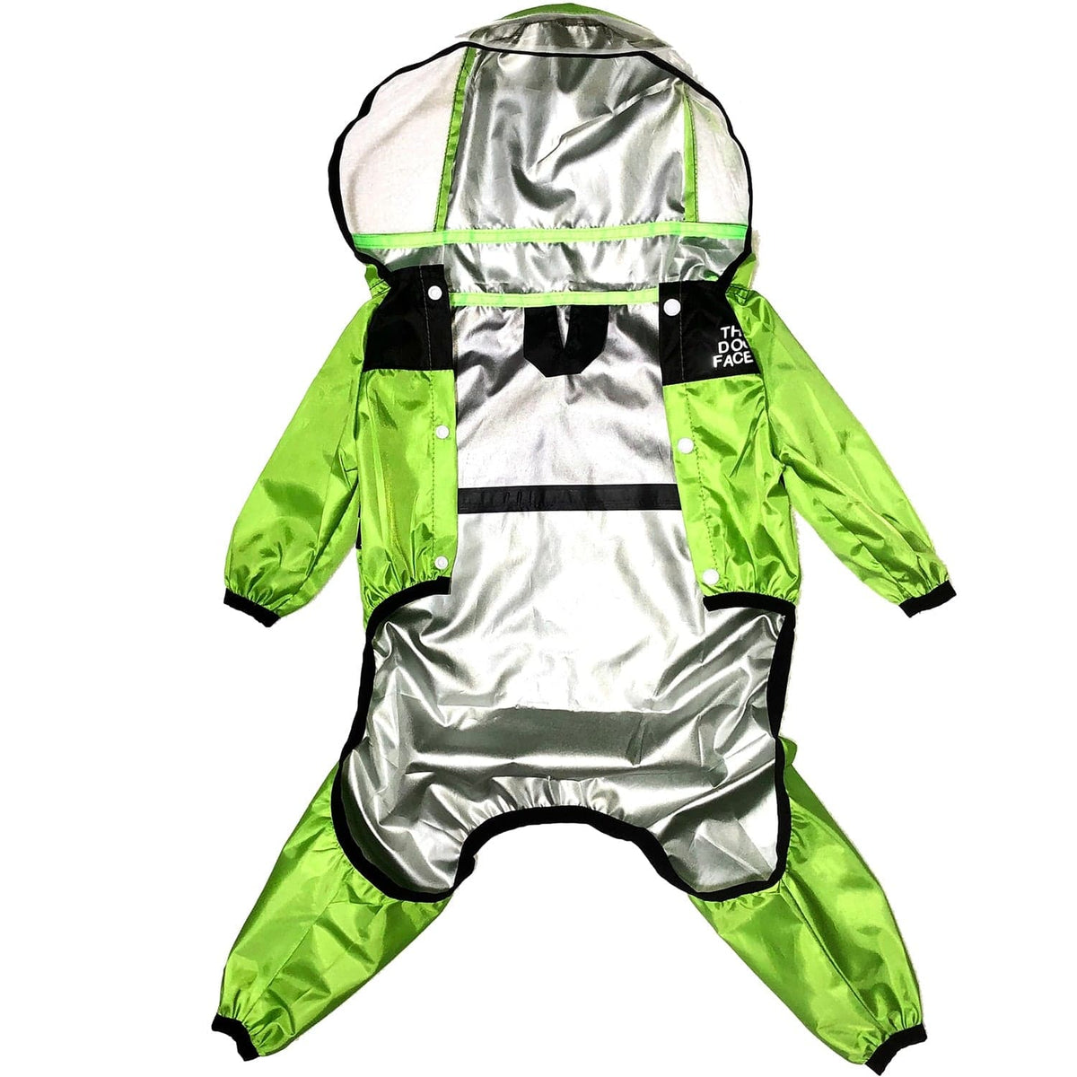 GeckoCustom Pet Dog Raincoat Transparent Hooded Jumpsuit Dogs Waterproof Coat Water Resistant Clothes for Dogs Cats Jacket Pet Supplies