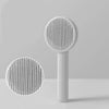 GeckoCustom Pet Hair Removal Comb Cat Brush Self Cleaning Slicker Brush for Cats Dogs Hair Remover Scraper Pet Grooming Tool Cat Accessories grey