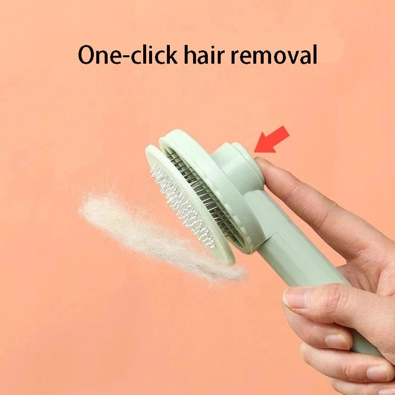 GeckoCustom Pet Hair Removal Comb Cat Brush Self Cleaning Slicker Brush for Cats Dogs Hair Remover Scraper Pet Grooming Tool Cat Accessories