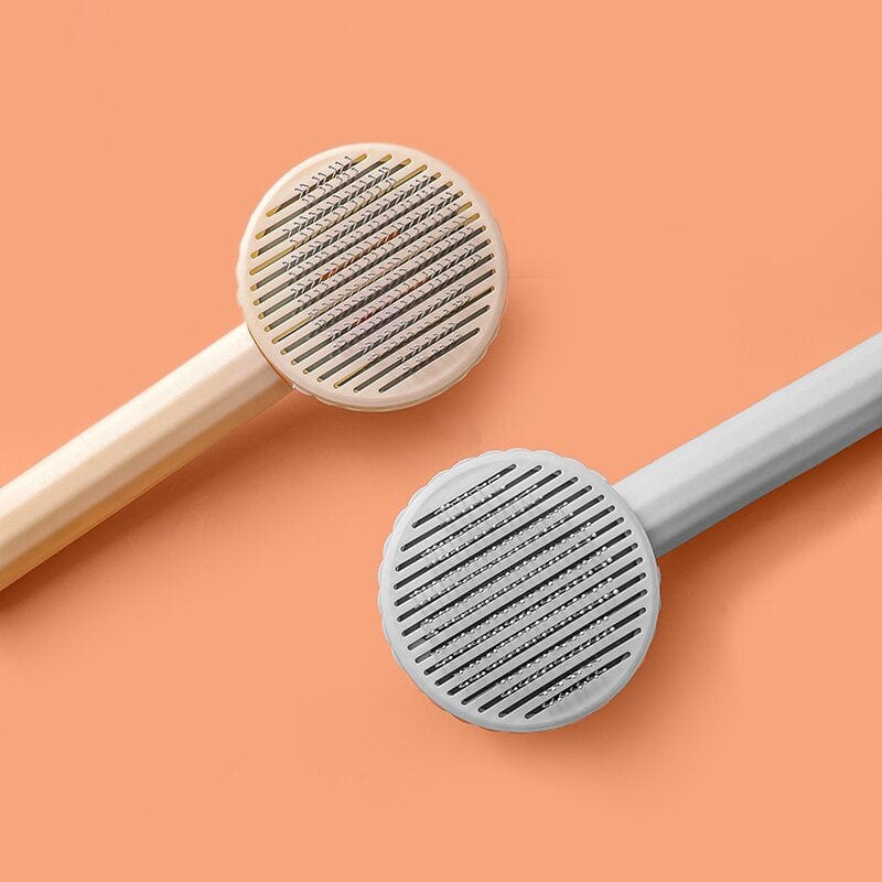GeckoCustom Pet Hair Removal Comb Cat Brush Self Cleaning Slicker Brush for Cats Dogs Hair Remover Scraper Pet Grooming Tool Cat Accessories