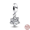 GeckoCustom Pet Paw Print & Bone Dangle Charm Authentic 925 Sterling Silver Bead Fit Original Pandora Bracelet Necklace Jewelry For Women SS163