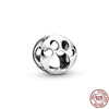 GeckoCustom Pet Paw Print & Bone Dangle Charm Authentic 925 Sterling Silver Bead Fit Original Pandora Bracelet Necklace Jewelry For Women