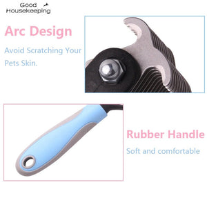 GeckoCustom Pets Fur Knot Cutter Dog Grooming Shedding Tools Pet Cat Hair Removal Comb Brush Double sided Pet Products Suppliers