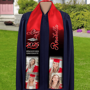 GeckoCustom Photo Class of 2025 Stoles Sash, Graduation Gift, Senior Gift N304 888873 6x72 inch