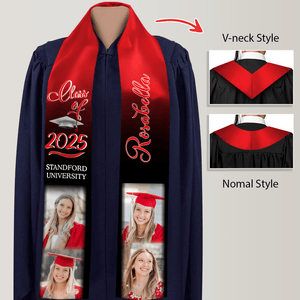 GeckoCustom Photo Class of 2025 Stoles Sash, Graduation Gift, Senior Gift N304 TH10 888873