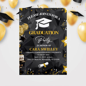 GeckoCustom Please Join Us For A Graduation Party Graduation Greeting Card TH10 892347