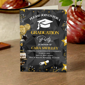 GeckoCustom Please Join Us For A Graduation Party Graduation Greeting Card TH10 892347