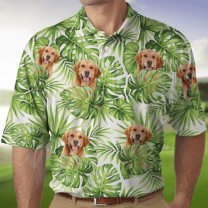 GeckoCustom pload Dog Cat Photo Hibiscus Flower Hawaiian Family Polo Shirt DM01 891123