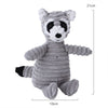 GeckoCustom Plush Dog Toy Animals Shape Bite Resistant Squeaky Toys Corduroy Dog Toys for Small Large Dogs Puppy Pets Training Accessories Raccoon