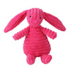 GeckoCustom Plush Dog Toy Animals Shape Bite Resistant Squeaky Toys Corduroy Dog Toys for Small Large Dogs Puppy Pets Training Accessories Rabbit