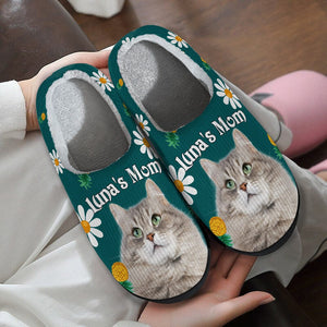 GeckoCustom Plush Slippers Custom Photo Custom Name Dog Cat 888683 N369 HN590